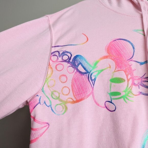Disney 100 Pink Minnie Tinkerbell Alice Hoodie - Picture 7 of 11
